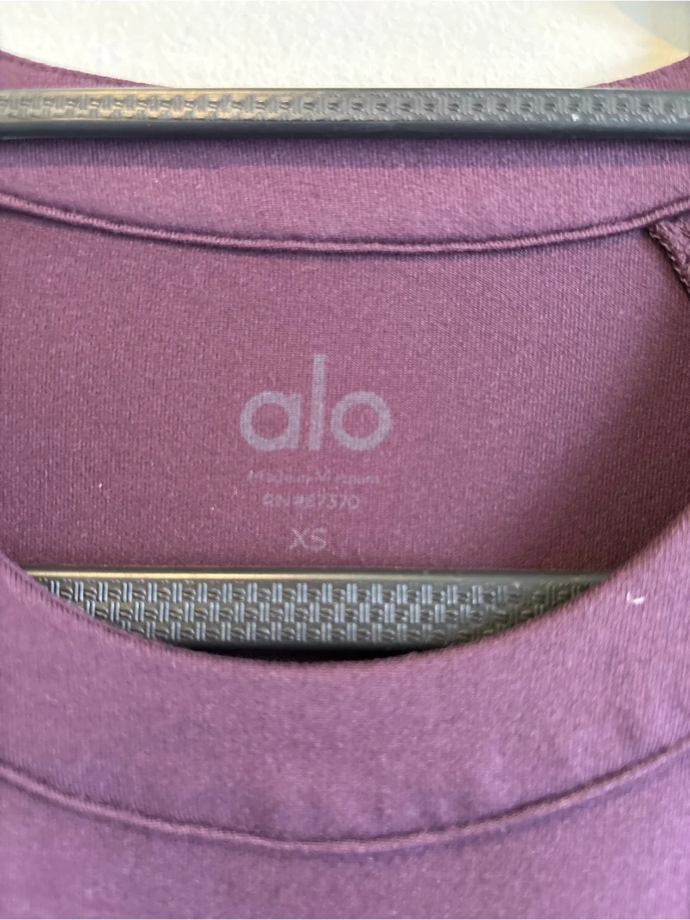ALO Yoga Long Sleeve Cutout Top in Plum